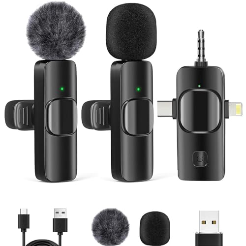 Kinizuxi Microfono Inalambrico Solapa para iPhone/Android/Cámara/PC