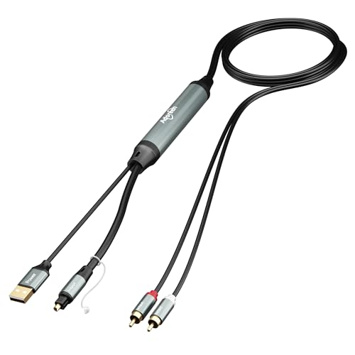 Adoreen Unidirectional SPDIF Toslink Optical Input to 2 RCA Output