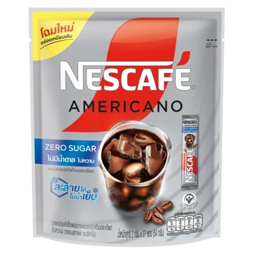 Nescafe Zero Sugar Americano Coffee Satchet (27 Satchet) Imported, Powder