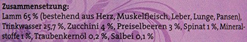 dogz finefood Hundefutter nass - N° 10 Lamm - Feinkost Nassfutter für Hunde & Welpen - getreidefrei & zuckerfrei - hoher Fleischanteil, 6 x 200 g Dose