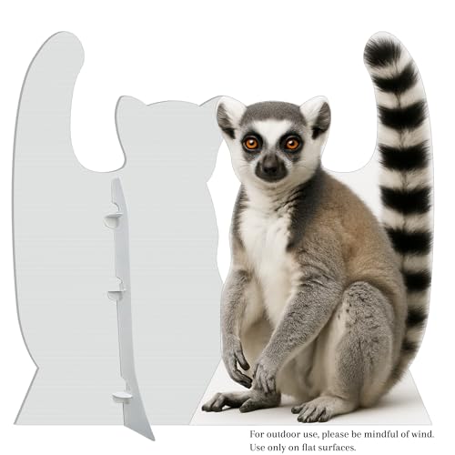 Image of Ring-Tailed Lemur 3FT Life Size Cardboard Cutout - A Fun Animal Standup for Photo Booths, Birthday Parties, and Events