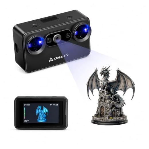 Creality Pika Portable 3D Scanner, 0.03mm High Accuracy, Dual-Mode 7 Blue Laser & NIR Structured Light, AI-Powered Body Completion & Retexturing, Marker-Free, 110 FPS, Wi-Fi 6, 3" Touchscreen