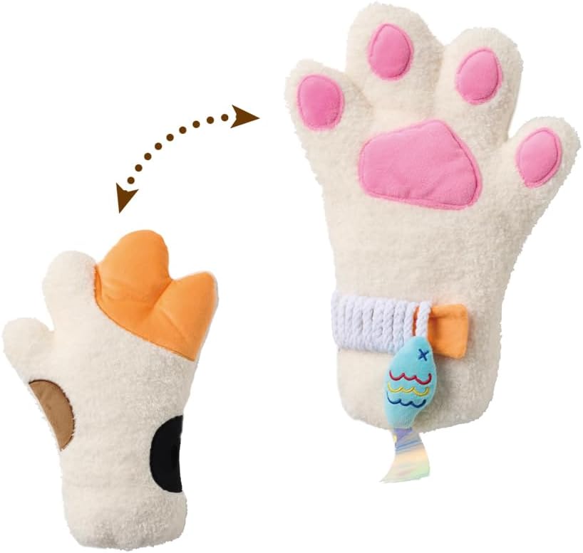 NAKAMA Meow Play Tora, Interactive Cat Toy with Fish-Shaped Teaser (Mike)