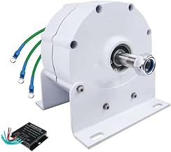 10,000W/12,000W Low RPM Permanent Magnet Generator - 12V/24V/48V Three-Phase Alternator, Gearless Motor for DIY Wind & Water Turbine, Free Energy Solution