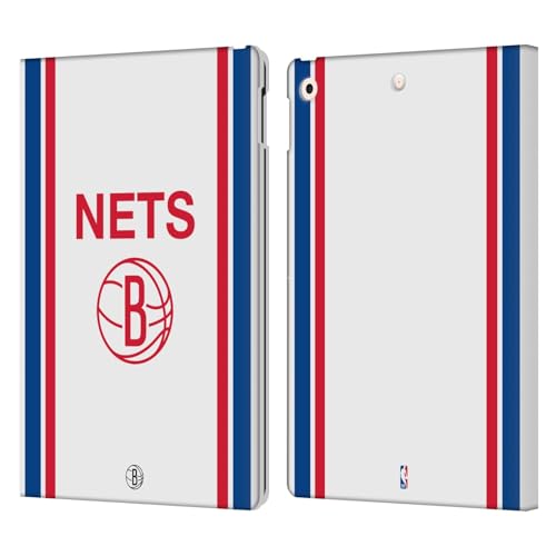 Housse iPad 10.2 cuir NBA Brooklyn Nets étui portefeuille rétro