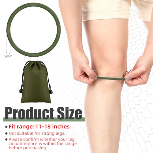 Image of Foilswirl Silicone Patella Knee Band for Basketball Patella Tendon Support Knee Pain Running Tendon Brace Support Strap(2,Army Green,M)