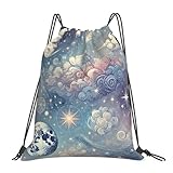 GTTDFASJ Mochilas Mystical Cosmic Dreams sin costuras multifunción portátiles con cordón deportivas para hombres mujeres y estudiantes.