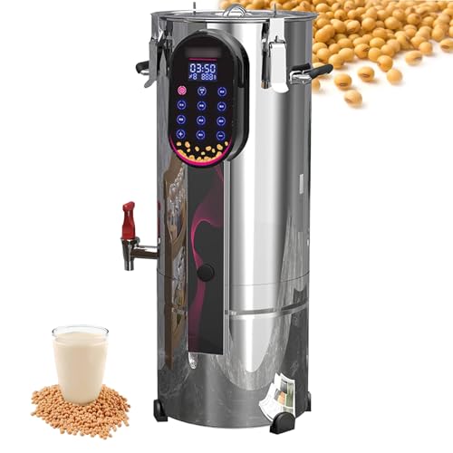 Máquina comercial de leche de soja, molienda automática de frijoles húmedos y secos, autolimpieza, temporizador de 24 horas, alarma automática, filtro integrado, para restaurante
