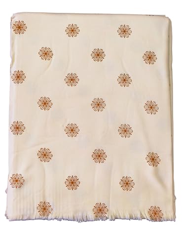 Image of 100% Cotton Soft Beautiful Printed Pure Handloom Single Bed Size Skin Friendly Summer AC Blanket /Khes /Dohar /Top Sheet Set /Chadar /Multi Purpose Use (Printed Yellow)