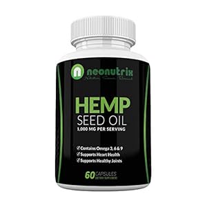 Hemp Seed Oil Capsules 1000mg Made with Organic Hemp Omega 3 6 9 Capsules for Pain and Relief, Joint Support…