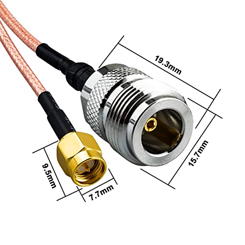 Image of N Type Female to SMA Male RG316 Coaxial Cable 6 Inch Type N to SMA Coaxial Adapter Cable 50Ohms Low Loss N Type to SMA Cable for Router Antenna Signal Enhancer Wireless Adapter
