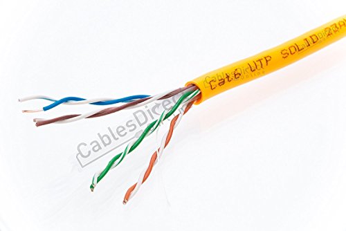 Cables Direct Online 1000ft CAT6 Solid Cable 550Mhz Ethernet LAN UTP 23AWG RJ45 Network Wire Bulk (Orange)