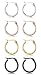 ORAZIO 4 Pairs Stainless Steel Hoop Earrings Set Cute Huggie Earrings for Women,4 Colors a Set