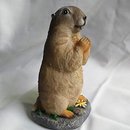 Figura decorativa estatua de resina marmota miniatura 3