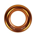 TRIWONDER ラッペルリング 25kN ロック クライミング Oリング ヒッチリング ハンモック吊り 懸垂下降 登山 救助 Rappel Ring (イエロー)