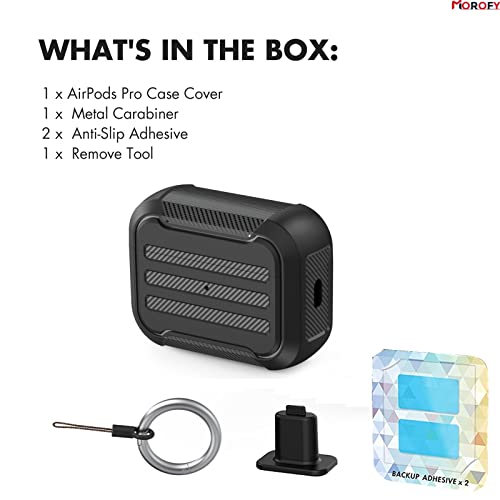 Image of Rugged Hard Shell Case Compatible with Airpods Pro 2 Case Cover, TPU+Aluminum Protective Cover Shockproof for Pro 2nd Gen Case (2022) (Black)