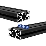 Seekliny 2Pack 4080 T Slot Aluminum Extrusion 600mm Black Extruded Aluminum Profile 40x80 T-Slotted Framing European Standard Anodized Linear Rail for 3D Printer Accessories Parts