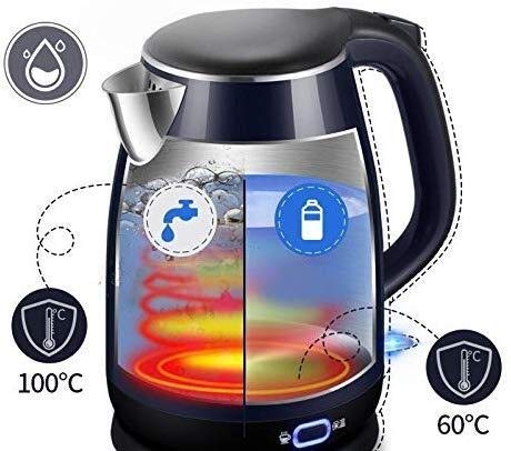 Hervidor eléctrico de acero inoxidable rápido y dual miniatura 4