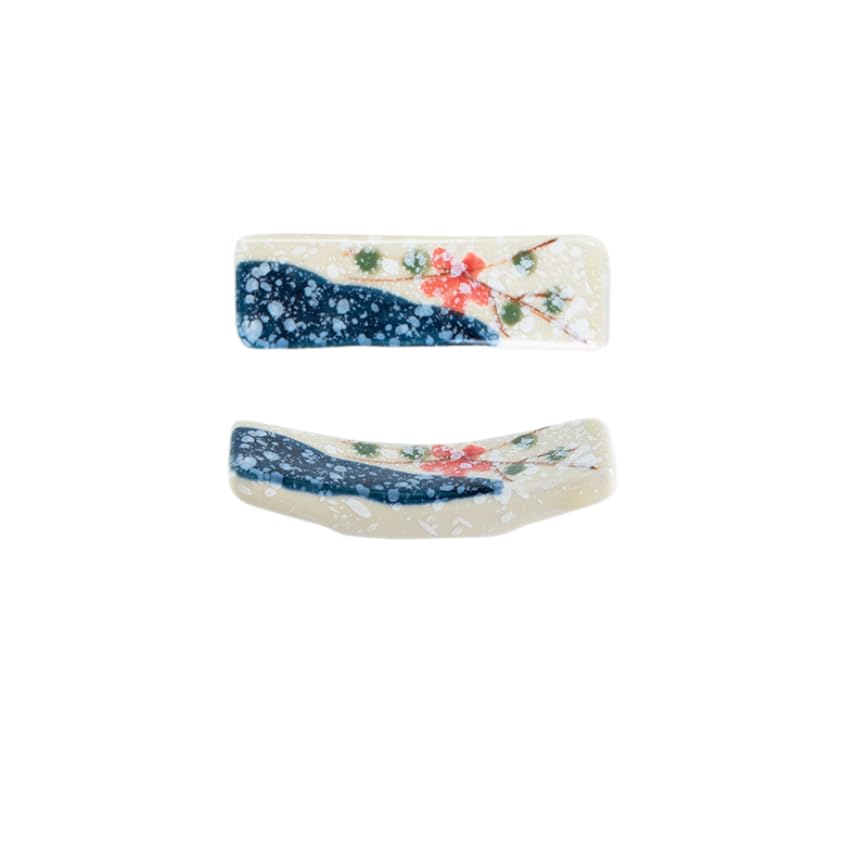 MRKU Poggia Bacchette, Porta Bacchette, Grazioso Supporto per Bacchette da Ristorante e Cucchiaio per Cucina, 6 Pezzi di Porta Posate in Ceramica Vintage per Hotel