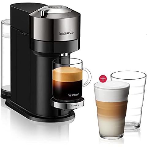 Nespresso Krups Vertuo Next Kaffeemaschine, Kaffeekapselmaschine + View Latte Macchiato I Kaffee Kapselmaschine mit Automatische Abschaltung I Kurze Aufheizzeit Cover