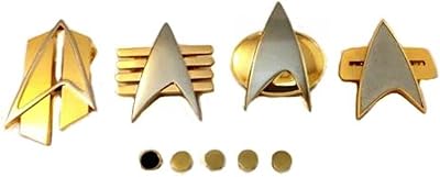 Classic Sci-Fi Trek Communicator Full Size Pins and Pip Set of 9 Pins