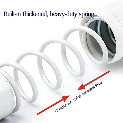 Barra extensible de acero inoxidable para cortina de ducha, barra ajustable sin taladro, para sala de estar, baño, dormitorio y balcón (0,4-0,5 m)