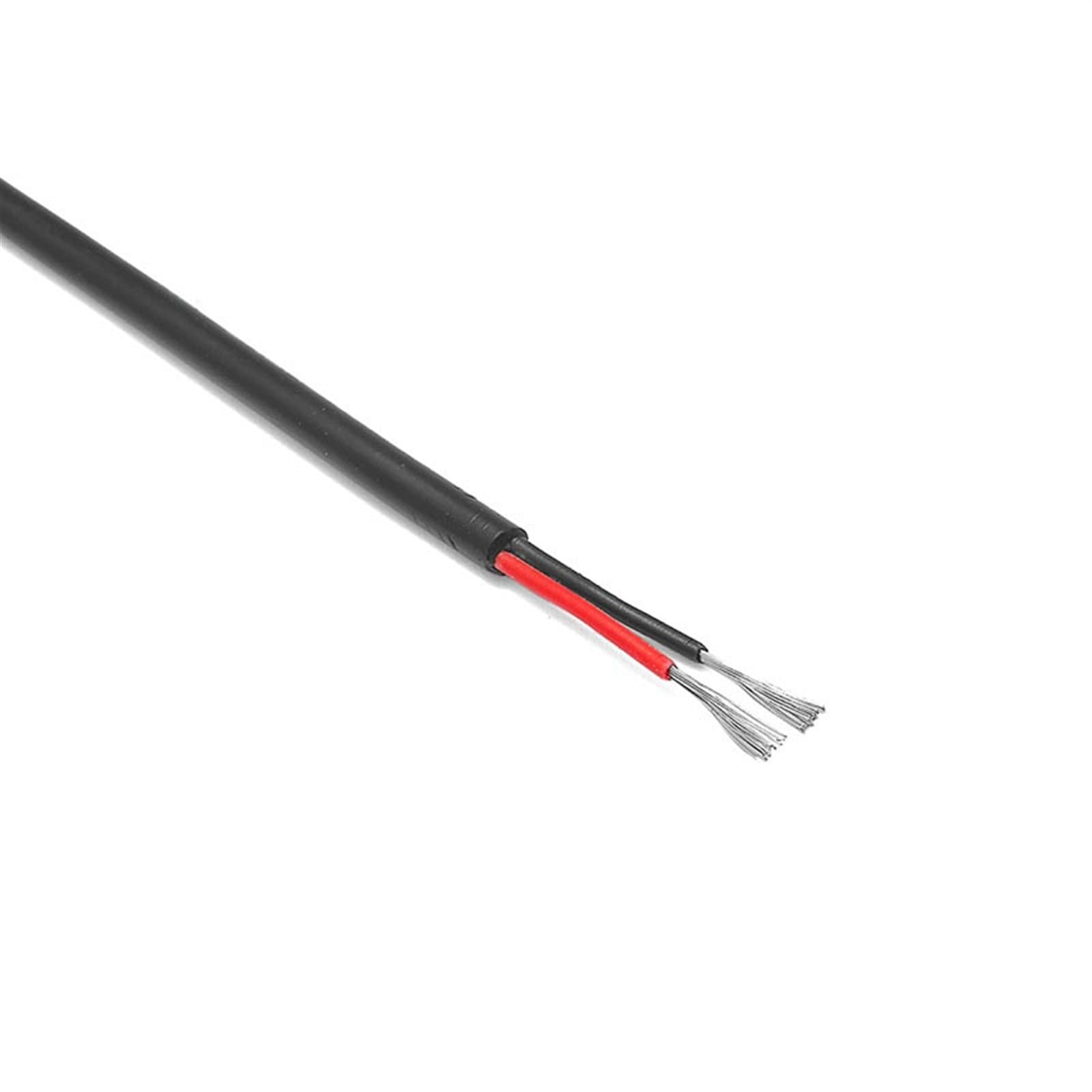 Elektrisches Kabel, Outdoor Indoor 2 Leiter Lautsprecher LED Kabel Verzinntes Kupfer PVC 16-26 AWG 3-20m Multicolor(Black 10meter,24 AWG)