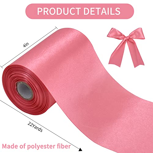 TONIFUL Peach Pink Wide Satin Ribbon - Image 2