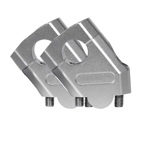 Rehausseur de guidon moto 22mm argent avec fixation par pince