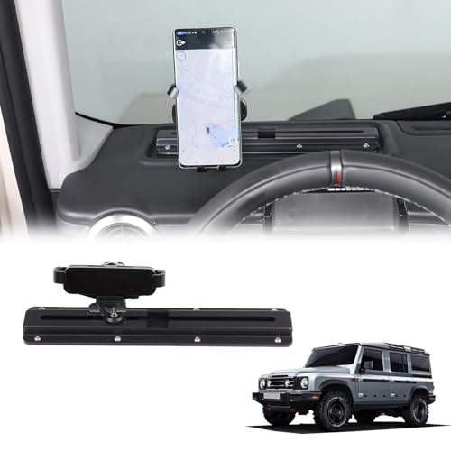 Tumukiw Car Phone Holder Mount Compatible with Ineos Grenadier 2020-2024 Center Console Dashboard Hands Free Multifunctional Track Phone Holder Suitable for 4 to 7 inch Smartphones (Style D)