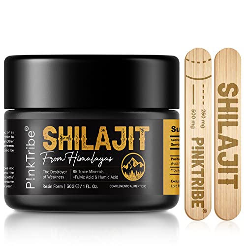 Shilajit Puro - Resina Shilajit Auténtica del Himalaya, Alta en Ácido Fúlvico y 85+ Oligoelementos, 100% Vegano y Sin Aditivos, 1 Paquete