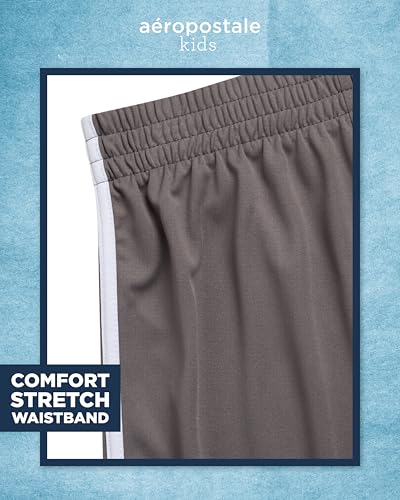 Image of AEROPOSTALE Boys Active Shorts Set - 3 Piece Short Sleeve Active Jersey Tees and Performance Jersey Dolphin Shorts (8-12)