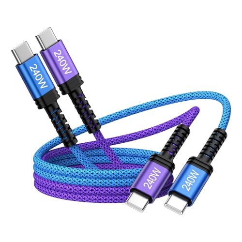 Image of for Samsung S26 Ultra S26+ S26, USB C to C Cable Fast Charging for Galaxy S26 Ultra S25 FE Fold Flip A17 A16 A56 A36 A26,3FT /2Pack 240W Type C Charger Cord USBC to USBC Charger Cable for iPhone 17e
