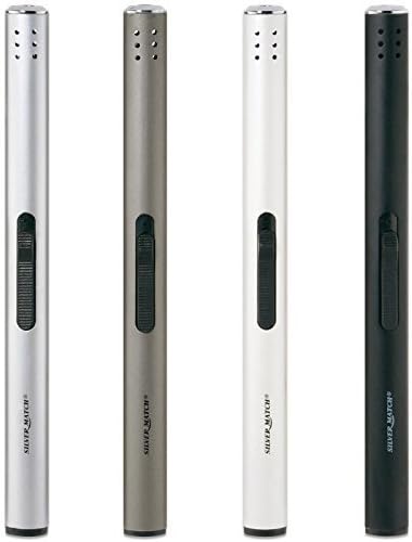 2 X Slimline Elegant Long Reach Silver Match Multifunction Lighters