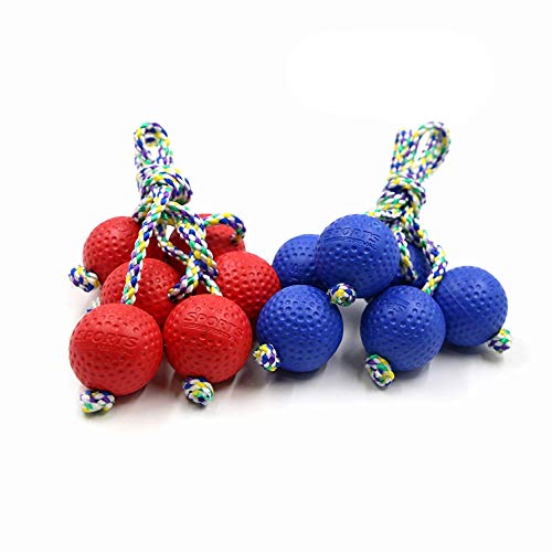 Sports Festival Replacement Ladder Ball 6 Bolas for Lawn Yard Outdoor Toss Game, Red & Blue