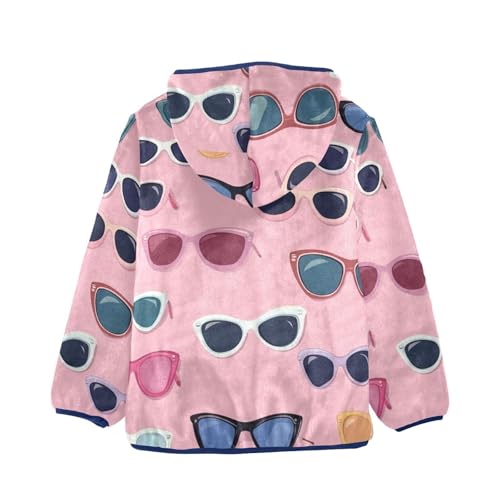 Sunglasses Girls Fleece Jacket Girls Fall Jacket Girls Zip Up Hoodie Girls Sherpa Jacket 2-10T2