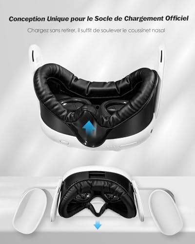 Interface faciale PU SUPERUS finitions soignées pour casque Quest 3 - 2