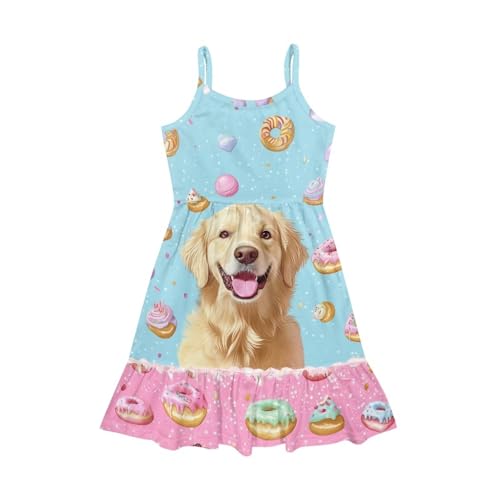 Girls Spaghetti Strap Dress Tween Sleeveless Sun Dresses Casual Summer Dresses 3-143