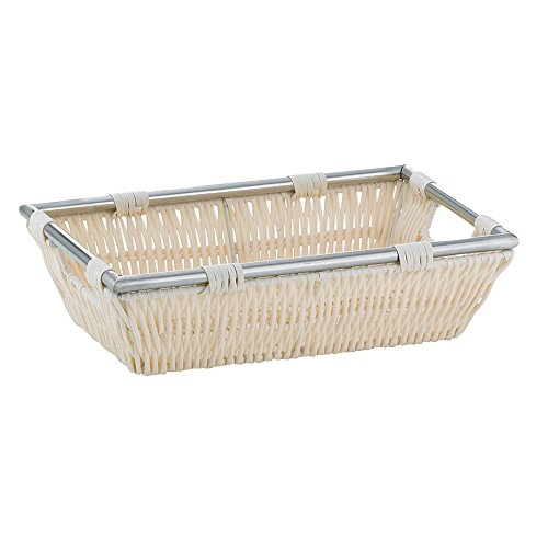 Kela Korb Noblesse 26x16x7cm aus Kunststoffgeflecht in Creme, Plastik, 26 x 16 x 7 cm