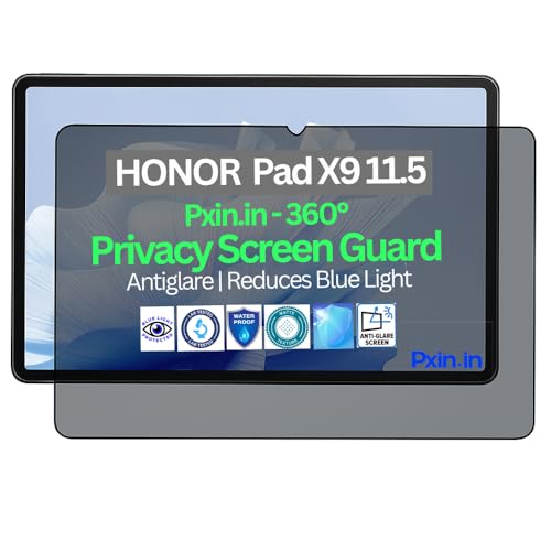 Image of Pxin Tablet Privacy Guard compatible with HONOR Pad X9 11.5 | Screen protector | Anti-Glare | Blue light filter | 360 degree Anti Spy | Eye Protection
