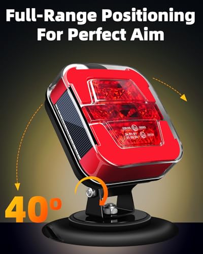 Image of Solar Wireless Trailer Lights Kit, Magnetic LED Tow Lights with Brake Turn Tail Light Modes, 100FT Remote Signal, USB-C Rechargeable, IP67 Waterproof with Safety Rope for Boat Truck RV