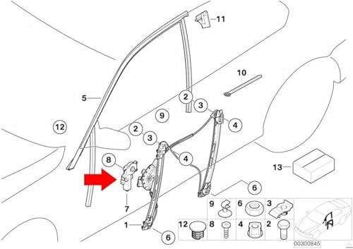 Moteur de lève-vitre robuste pour BMW E46 1999-2005 avant droit - Performance longue durée