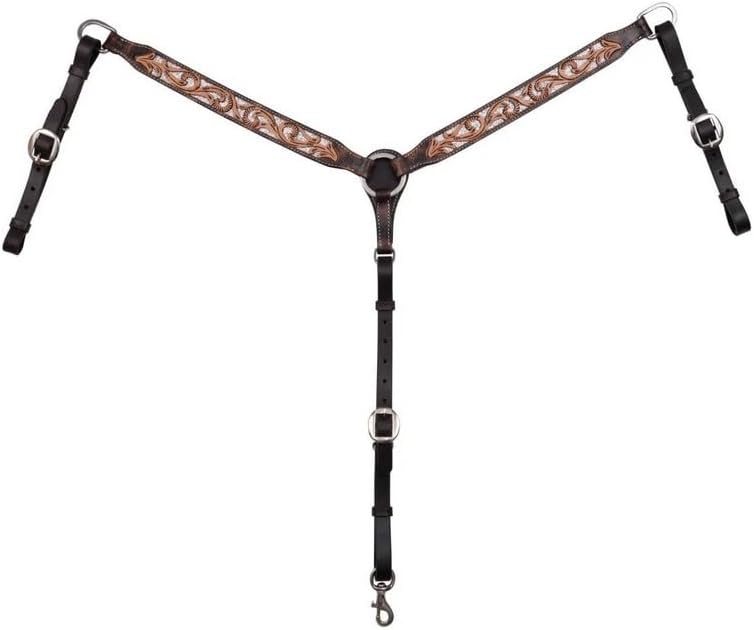 Circle Y Glitters in Motion Breast Collar Brown