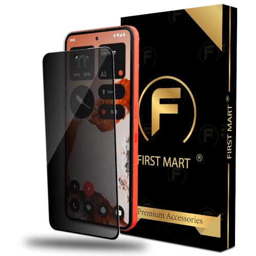 Image of FIRST MART Privacy Tempered Glass for Nothing Phone CMF 2 Pro & Nothing 3A lite | Anti-Spy Screen Protector, Edge-to-Edge 9H Scratch Protection, Case-Friendly, Bubble-Free | Pack of 1