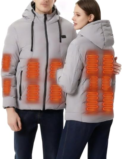 【秋冬定番】[LANWHO] 11箇所発熱 電熱ジャケット M-7XL 大きいサイズ 2つボタン制御 USB給電 3段温度調節 ヒー