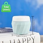 Travel Containers for Toiletries, Premium Cosmetic Silicone Cream Jars, TSA Approved Leak-Proof Refillable Travel Size Toiletries with Clear Bag for Cosmetic Face Body Cream (Gray) - Image 3