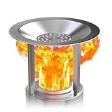 Heat Deflector for Solo Stove Mesa, Portable Fire Pit Heat Deflector with 3 Detachable Legs, Accessory for Mesa Fire Pit, Captures and Redirects Warmth, 304 Stainless Steel