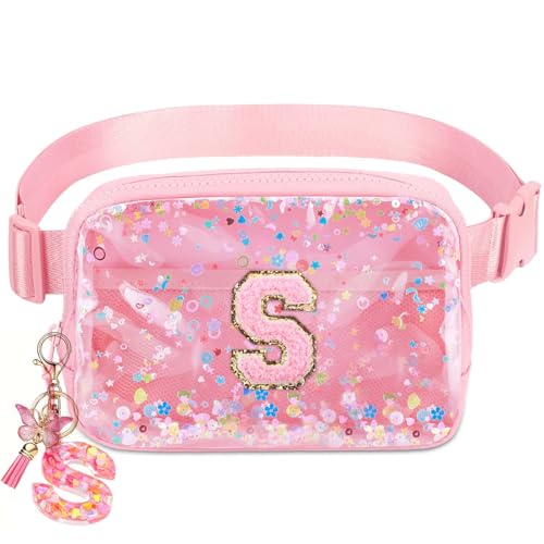 Image of Initial Fanny Pack for Girls - Belt Bag for Teens Kid Teen Girl Kid Birthday Gift Pink S