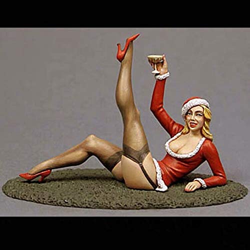 Figurines en résine de 80 mm kit modèle Fille de Noël miniature maquette
