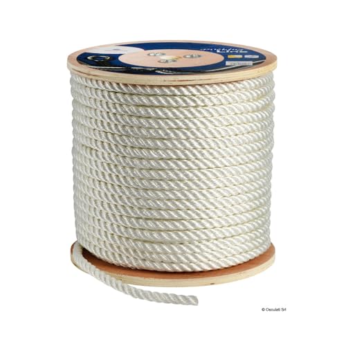 OSCULATI Bout Blanc 3 torons 24 mm aussière amarre polyester - 2